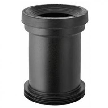 Geberit Stand-WC Anschlussstutzen Ø 110 mm, mit Dichtung, PE-HD, schwarz