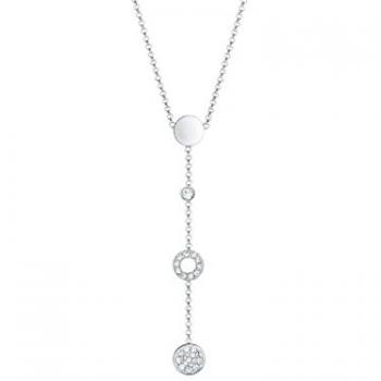 Elli Silberkette Halskette Y-Kette Kreise Kristalle 925er Silber
