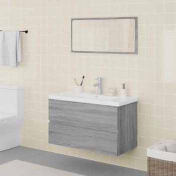 Meubles de salle de bain Sonoma gris en bois d'ingénierie
