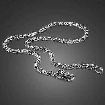 Men's Solid 925 Thai Silver Faucet Necklace