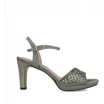 Sandalias Chic de Tacón Medio con Detalles en Pedrería