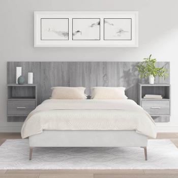 Bureau de lit en bois d'ingénierie Gris Sonoma – Vidaxl
