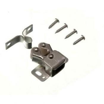 Professional Grade Double Roller Catch Twin Cupboard Latch BZP with Screws