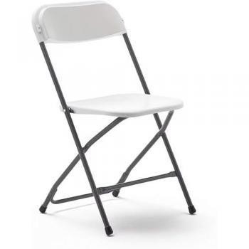 Silla Plegable Marbueno 44x44x79 cm Resina Blanca para Uso en Jardín y Playa