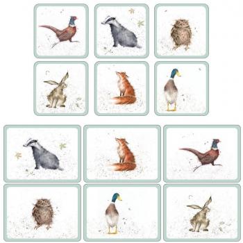 Set of 6 Wrendale Designs Placemats and Coasters