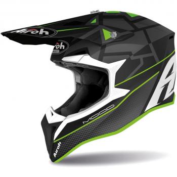 Casco motocross Airoh Wraap Mood Verde Opaco 2XL