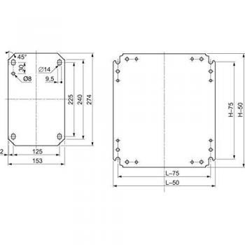 Schneider NSYMM86 Montageplaat 800x600mm voor wandmontage