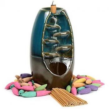 Incense Waterfall Backflow Holder with 120 Cones