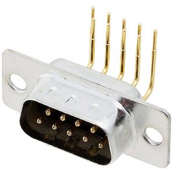D-SUB 37-Pin Male Connector, 90° Solder Pins, Tray