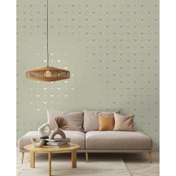 Holden Decor Honeycomb Bee Green Paste the Wall Wallpaper