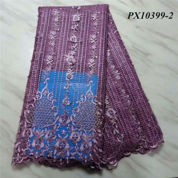 Tissu de Fête en Dentelle Pêche