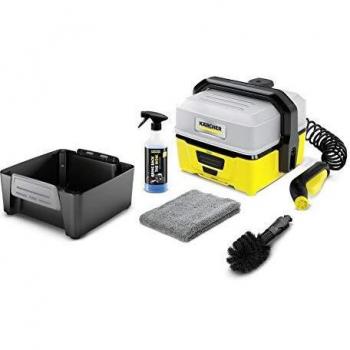 Idropulitrice portatile a batteria Kärcher oc 3 versione Bike con spazzola Universale + Detergente Bike + Panno in microfibra, Serbatoio acqua da 4L