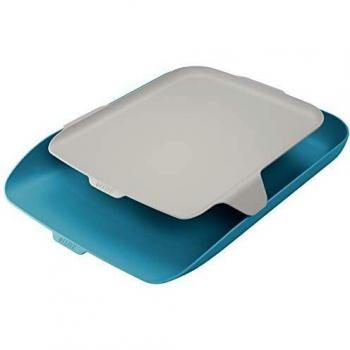 Leitz Cosy Letter Tray with Desk Organiser A4, Calm Blue