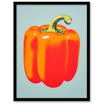 Bell Pepper Orange Kitchen Decor – 12 x 16 Framed