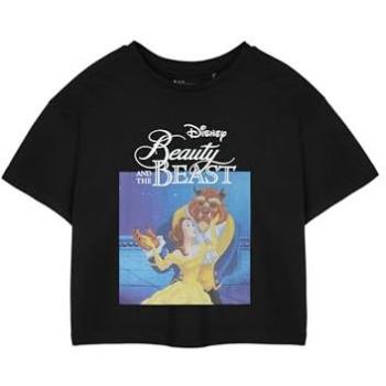 Disney Female Cropped Short Sleeve T‑Shirt – Black XL
