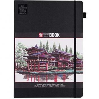 Cuaderno SAKURA Negro/Blanco Crema 210 x 297 mm