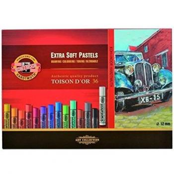 Koh‑I‑Noor 8555 Art‑Grade Soft Pastels, 36 Pack