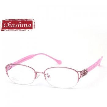 Titanium Frame Optical Eyewear with Rhinestones