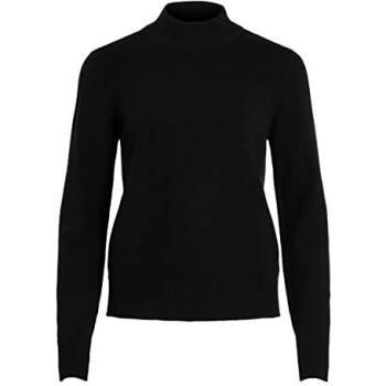 Jersey Negrita Vila Ril con Cuello Vuelto