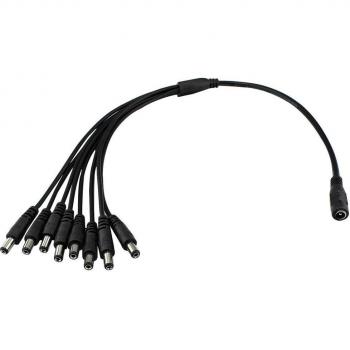 DC Splitter Kabel voor CCTV Beveiligingscamera 1 Vrouwelijk naar 2/4/8 Mannelijk