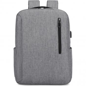 Herren-Laptop-Rucksack aus Nylon für 15,6-Zoll-Geräte mit USB und Diebstahlschutz