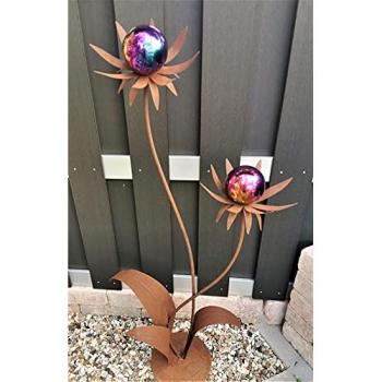 Blume Milano Gartenstecker 120 cm rainbow poliert Cortenstahl