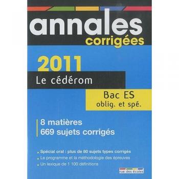 Rue des écoles Annales Corrigées Bac Es : Cd-Rom