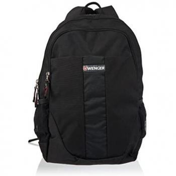 Wenger Rucksack Daypack Business and Office Tablet and Document compartment with Water-repellent surface and padded straps, Black
