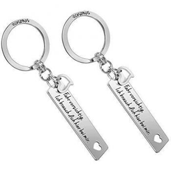 VICKSONGS Drive Safe Schlüsselanhänger – Fahr sicher, ich bin bei dir