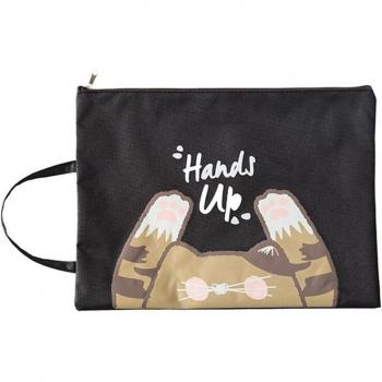 Cute Cat Zipper File Bag