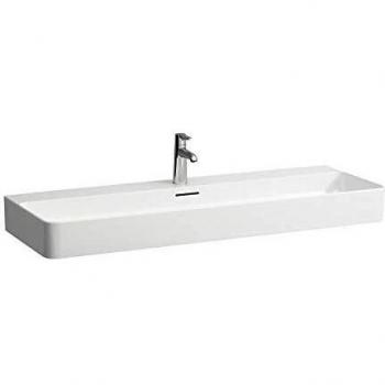 Vasque LAUFEN Val, 1 trou pour robinet, avec trop-plein, dimensions 120x42cm, blanc