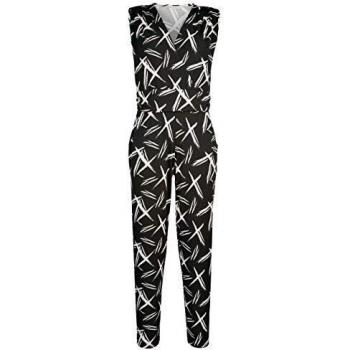 Alba Moda Street‑Art Overall in Schwarz und Weiß