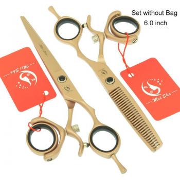 Tijeras de barbero Meisha 6 con pulgar giratorio