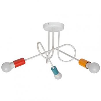 Oxford Plafoniera 50 cm Semi‑incasso con 4 Bracci (Bianco, Arancio, Rosso, Turquoise) – Helam