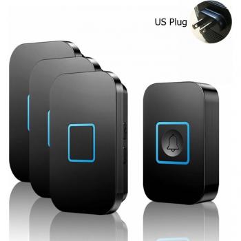 Smart Doorbell Chime with 1 Button and 3 Receivers