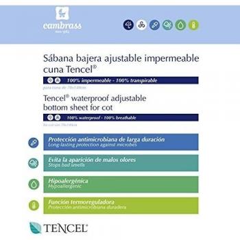 Sabana Bajera Impermeable Cambrass Cuna 60x120 Tencel