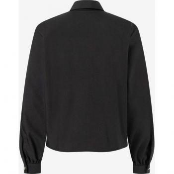 MORE&MORE Langarmbluse 1‑teilig – Schwarzer Baumwoll-Mix, Größe 36 Damen