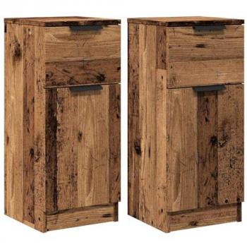 VidaXL 2er Set Sideboards im Vintage-Stil 30x30x70 cm