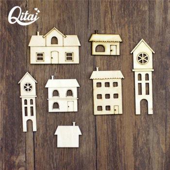 QITAI 21-Piece European-Style Wooden Chip Decor WF262