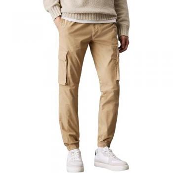 Skinny Fit Cargohose mit Label-Patch