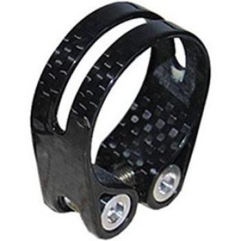 Serrage Ultra‑Léger pour Selle Vélo – 14 g, 3 k Carbone, 34,9/31,8 mm