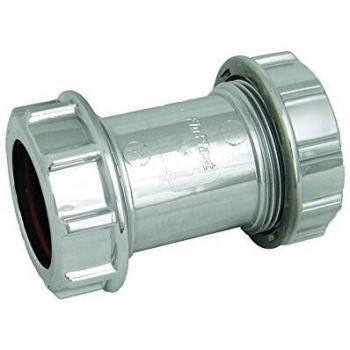 FloPlast 32mm Chrome Waste Straight Coupling