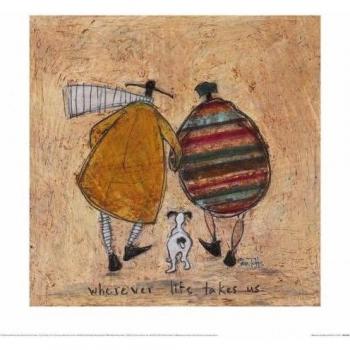 Sam Toft Wherever Life Takes Us Wall Art 40cm x black/cream