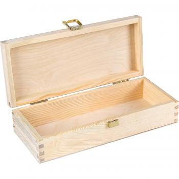 Kleine Holzbox mit Deckel und Schloss
