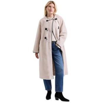 Dorothy Perkins Women’s Cream PU Detail Toggle Coat – Size 10