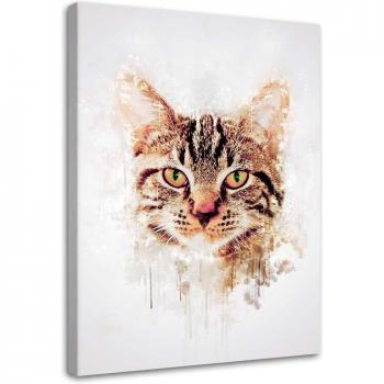 Illustration de Chat sur Toiles 40x60, Orange