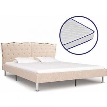 Lit et Matelas avec housse lavable 200 x 90 x 17 cm