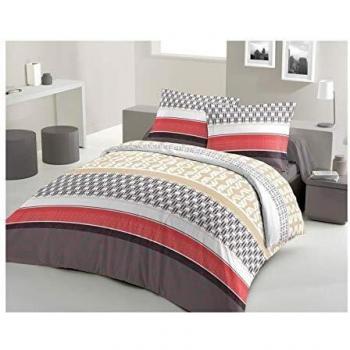 Parure de Couette 3 Pièces Coton Boogie 240x260cm