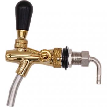 Golden Plated Beer Tap with Flow Restrictor