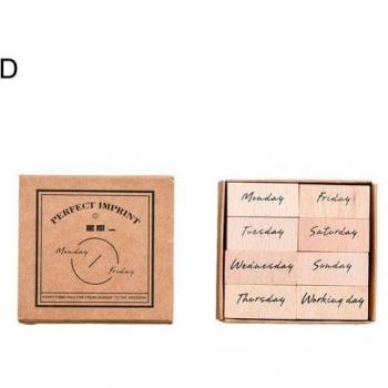 Vintage Cursive Wooden Alphabet Stamps